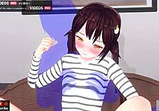 Japanese virgin gets creampied in an awkward 3D scene