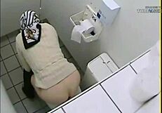 Hidden camera captures naughty moment in the bathroom
